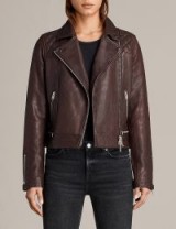 ALLSAINTS Conroy leather biker jacket ~ oxblood red jackets