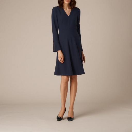 AMANA NAVY DRESS / dark blue fit and flare dresses