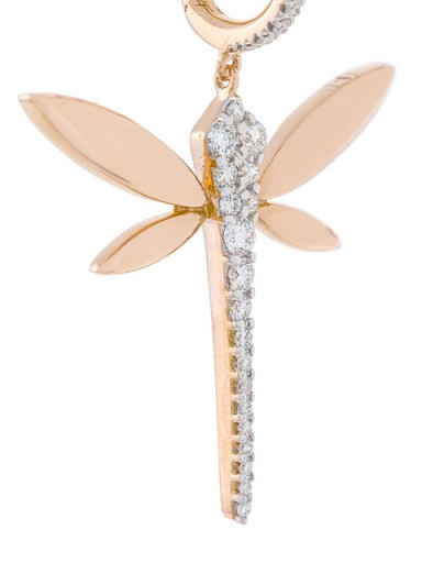 ANAPSARA Dragonfly earrings | rose gold and diamond dragonflies | luxe style jewellery