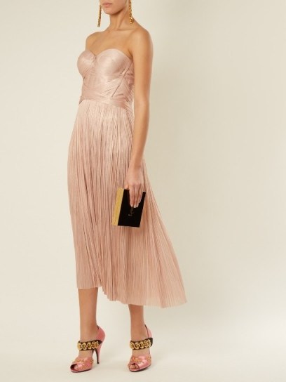 MARIA LUCIA HOHAN Aziyade strapless pleated tulle dress ~ rose-pink evening dresses ~ luxe event wear - flipped