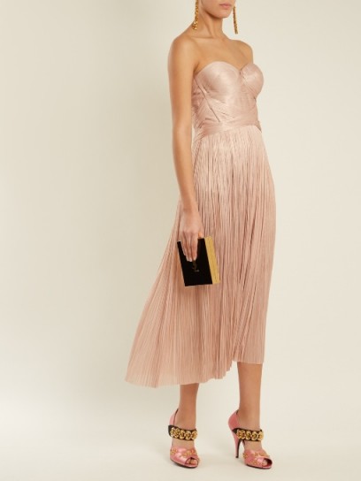 MARIA LUCIA HOHAN Aziyade strapless pleated tulle dress ~ rose-pink evening dresses ~ luxe event wear