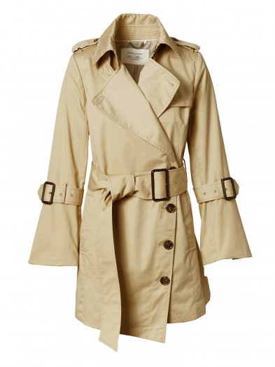 Banana Republic x Olivia Palermo Asymmetrical Trench Coat ~ beige asymmetric coats ~ stylish outerwear