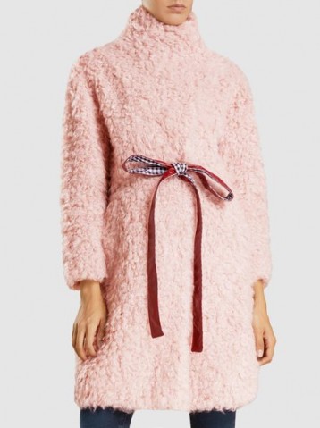 ‎BAUM UND PFERDGARTEN‎ Damani Modacrylic Coat | luxe winter coats | pink faux fur