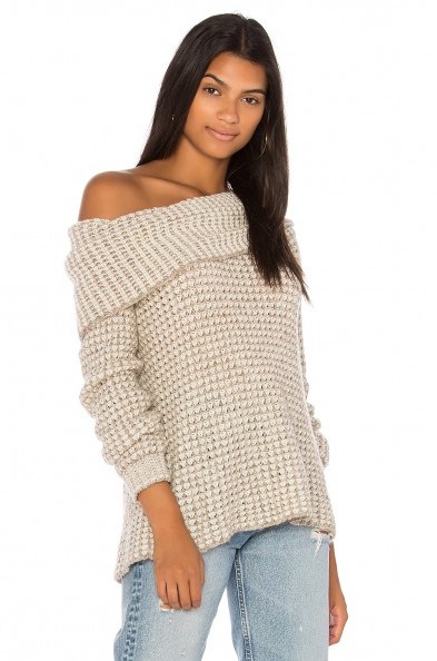 BB Dakota TEGAN SWEATER | off shoulder sweaters | slouchy bardot jumpers | knitwear - flipped