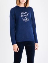 BELLA FREUD Starry Nights metallic wool-blend jumper / slogan jumpers