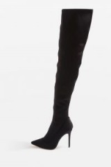 BELLINI High Heel Point Stretchy Boots | black over the knee