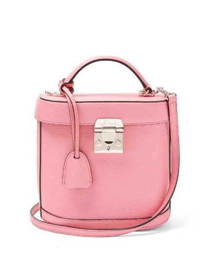 MARK CROSS Benchley grained-leather shoulder bag | pink box bags - flipped