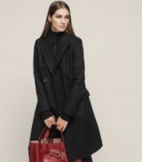 REISS BETTY DOUBLE BREASTED COAT BLACK