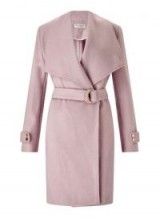 Blush D-Ring Belted Wrap Coat | pink winter coats