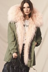 Rebecca Minkoff BRIANNA PARKA | blush shaggy fur parkas | glamorous winter coats
