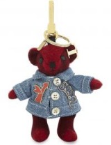 BURBERRY Denim Thomas Bear cashmere keyring ~ red keyrings ~ cute accessories