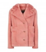 Burberry Hooded Faux Fur Jacket ~ plush pink jackets