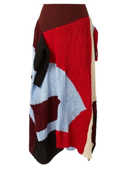 ROKSANDA Calda colour-block plissé skirt ~ asymmetric skirts - flipped