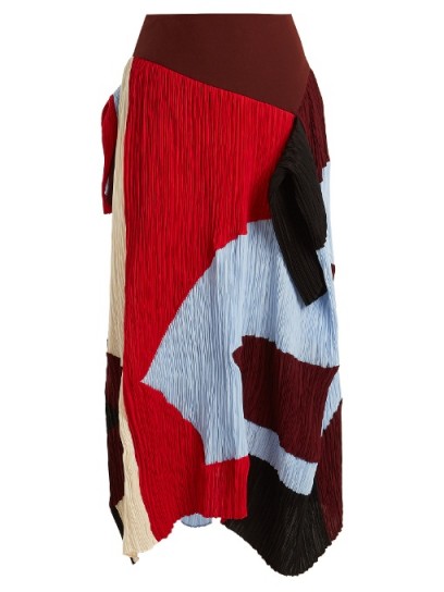 ROKSANDA Calda colour-block plissé skirt ~ asymmetric skirts