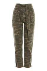 Topshop Camouflage Paper Bag Trousers | camo print pants