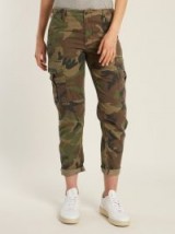 RE/DONE ORIGINALS Camouflage-print slim-leg trousers cargo trousers | khaki camo pants