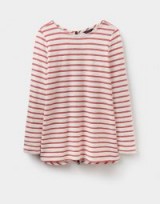 JOULES CAROLINE TEXTURED LOOPBACK SWEATSHIRT / red stripe sweatshirts
