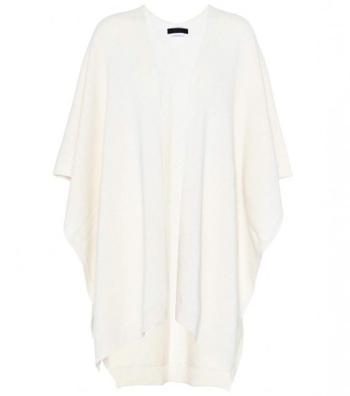 THE ROW Sarene cashmere cape | ivory capes | luxe knitwear - flipped