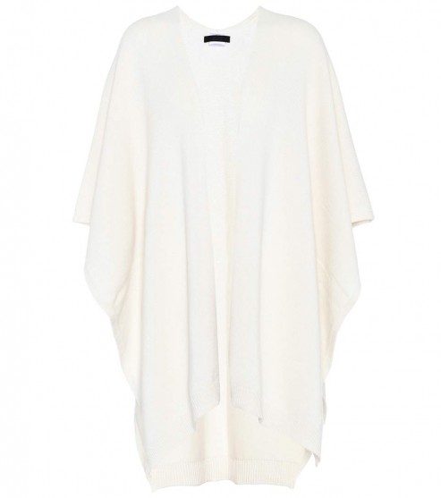 THE ROW Sarene cashmere cape | ivory capes | luxe knitwear
