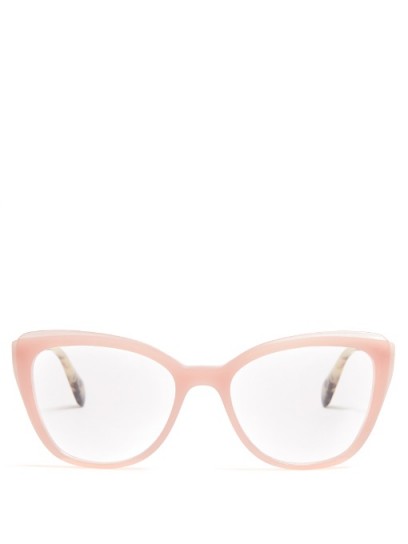 MIU MIU Cat-eye pink acetate glasses ~ stylish eyewear ~ chic accessories