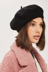 Topshop Classic Beret Hat ~ black berets ~ chic French style hats