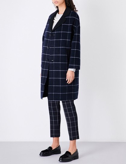 CLAUDIE PIERLOT Checked wool-blend coat / check print coats - flipped