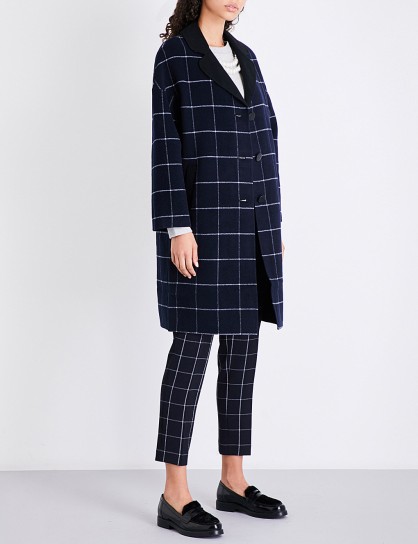 CLAUDIE PIERLOT Checked wool-blend coat / check print coats
