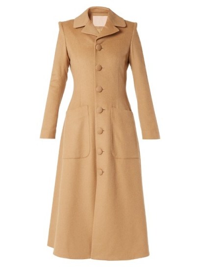 BROCK COLLECTION Connie single-breasted camel-hair coat ~ stylish winter coats - flipped