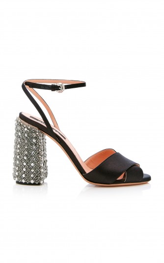 Rochas Crystal Heel Sandal | embellished block heels | luxe sandals