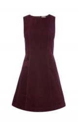OASIS CUT ABOUT CORD DRESS – burgundy red corduroy dresses