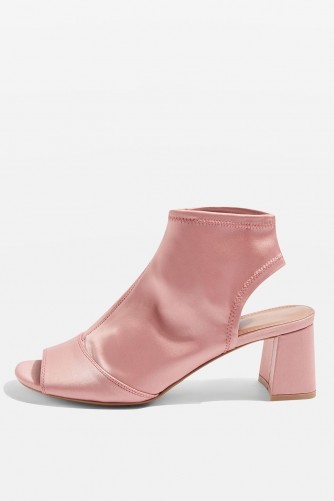 TOPSHOP – DISCO Satin Sandals ~ luxe style peep toe shoes