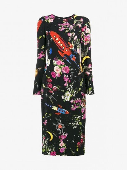 Dolce & Gabbana Rocket And Floral Midi-Dress - flipped