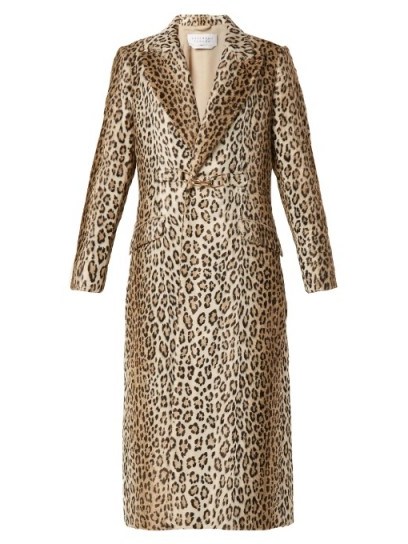 GABRIELA HEARST Ellis leopard-print velvet coat ~ luxe statement coats ~ animal prints - flipped