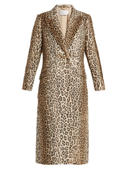 GABRIELA HEARST Ellis leopard-print velvet coat ~ luxe statement coats ~ animal prints