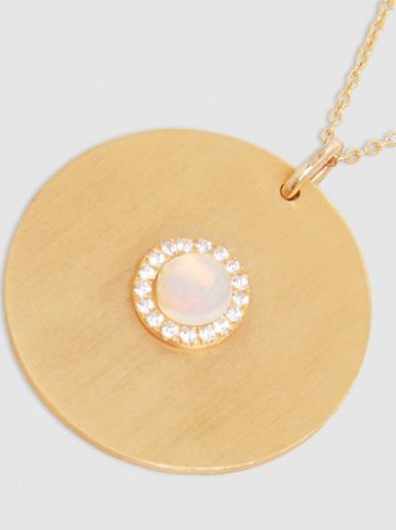 EYE M BY ILEANA MAKRI‎ Sun Gold-Plated Opal And Sapphire Necklace | small round pendants | jewellery - flipped