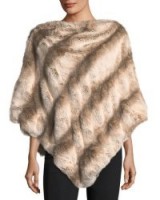 Fabulous Furs Faux-Fur Couture Poncho ~ winter ponchos