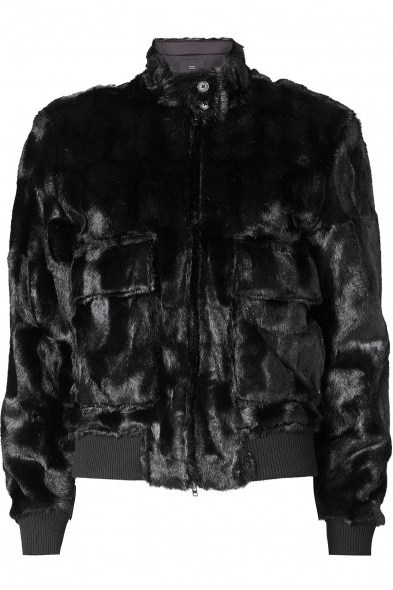 STEFFEN SCHRAUT Faux Fur Bomber Jacket ~ casual luxe jackets - flipped