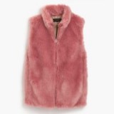 J.CREW Faux-fur vest | fluffy pink gilets | winter outerwear