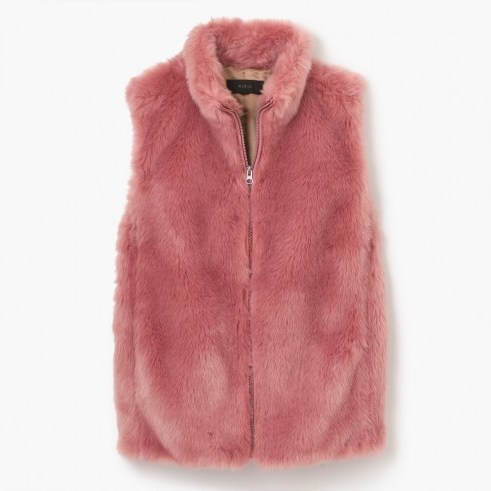 J.CREW Faux-fur vest | fluffy pink gilets | winter outerwear - flipped