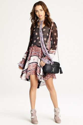 Rebecca Minkoff FIONA DRESS | mixed floral print dresses | asymmetric hemline