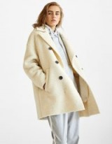 STRADIVARIUS Fleece coat | cream winter coats | neutrals