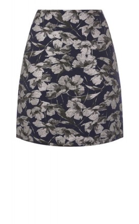 WAREHOUSE FLORAL JACQUARD PELMET SKIRT ~ flower printed mini skirts