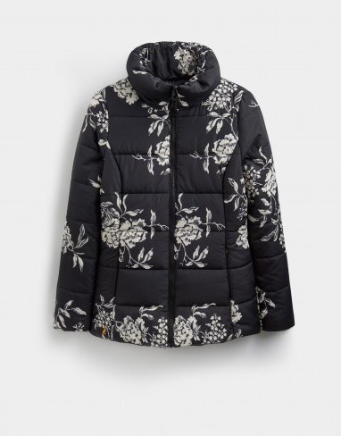 JOULES FLORIAN PADDED JACKET / black floral jackets - flipped