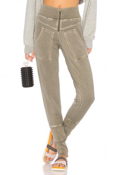 Free People ON THE ROAD SWEATPANT ~ khaki sweatpants ~ casual weekend trousers - flipped