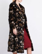 HELMUT LANG Tortoise-pattern faux-fur coat | luxe winter coats