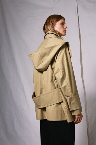 Topshop ~ Hooded Parka Jacket by Boutique ~ camel jackets