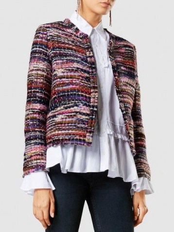 ‎IRO‎ Namanta Tweed Jacket ~ chic textured jackets - flipped