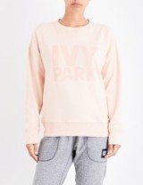 IVY PARK Logo-print jersey sweatshirt / blush-pink sweatshirts