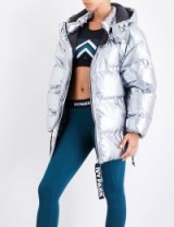 IVY PARK Metallic puffer jacket ~ oversized gunmetal padded jackets ~ shiny outerwear