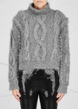 FILLES À PAPA Ivy silver chunky-knit jumper ~ metallic fleck jumpers